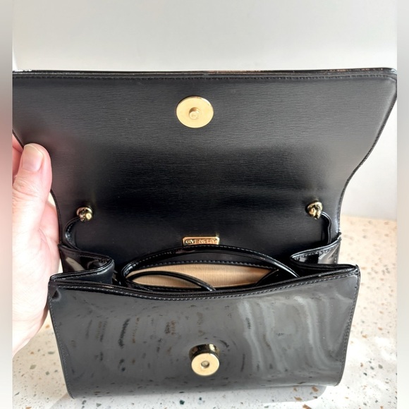 VTG Designer Givenchy Paris Patent Leather Clutch or Shoulder Purse - Picture 8 of 17
